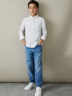 Blanc - Chemise Oxford Reiss Greenwich à boutons