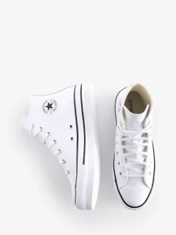 Blanc - Converse Baskets EVA Leather Lift Youth