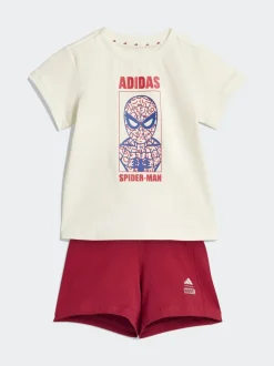 Blanc - Ensemble adidas Marvel Spider-Man haut et Shorts bébé