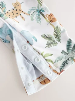 Blanc - Ensemble maillot de bain et chapeaux Sunsafe (3mths-7yrs)