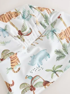 Blanc - Ensemble maillot de bain et chapeaux Sunsafe (3mths-7yrs)