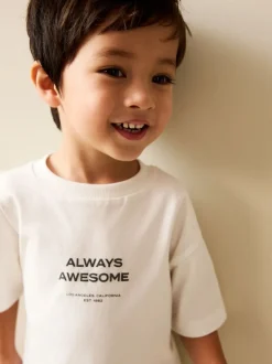 Blanc - Ensemble Manches courtes  100% coton - T-shirt et Leggings (3mths-7yrs)