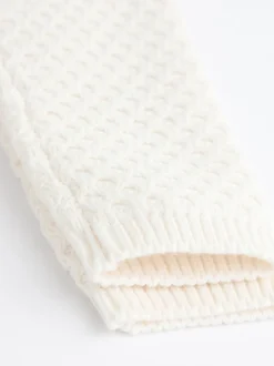 Blanc - Ensemble pull et pantalon en maille bébé (0mois-2ans)