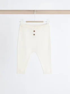 Blanc - Ensemble pull et pantalon en maille bébé (0mois-2ans)
