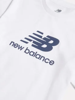 Blanc - Ensemble t-shirt et short ft à logo empilé New Balance