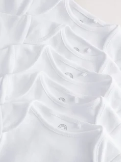 Blanc - Lot de 5 bodys à manches courtes pour dysplasie de la hanche