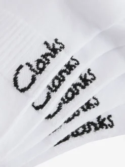 Blanc - Lot de 5 chaussettes Clarks Sporty School