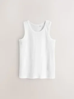 Blanc - Lot de 10 gilets en coton (1.5-16ans)