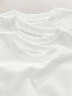 Blanc - Lot de 3 T-shirts à manches courtes (3-16ans)