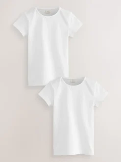 Blanc - Lot de 2 t-shirts d’école de sport 100% coton (3-16ans)