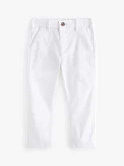 Blanc - Pantalon chino extensible (3mois-7ans)