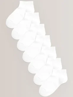 Blanc - Paquet de 7 chaussettes d'entraînement en coton riche