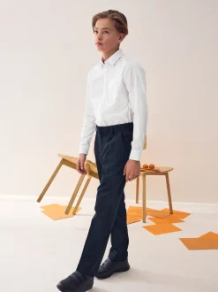 Blanc - Paquet de 2 chemises d'école à manches longues (3-17ans)