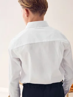 Blanc - Paquet de 2 chemises d'école à manches longues (3-17ans)