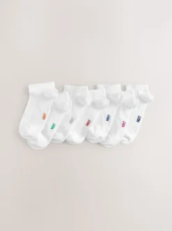 Blanc - Paquet de chaussettes de sport en coton riche 7