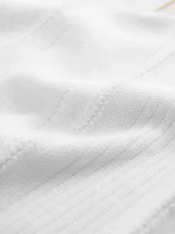 Blanc - Polos tricotés à col zippé (3-16yrs)