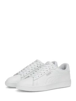 Blanc - Puma Smash 3.0 Baskets en cuir pour les jeunes