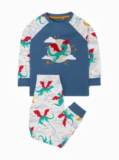 Blanc - Pyjama Frugi Jamie Jim Jams