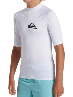 Blanc - Quiksilver Jeunes Manches courtes UPF50 Gilet anti-éclaboussures
