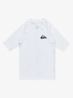 Blanc - Quiksilver Jeunes Manches courtes UPF50 Gilet anti-éclaboussures