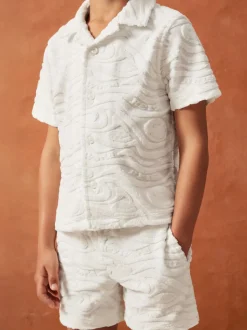 Blanc - Reiss Emil SmileyWorld | Chemise Reiss Wave texturée