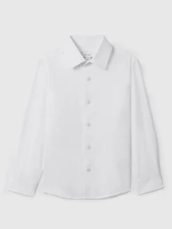Blanc - Reiss Remote Coupe Large Chemises en coton