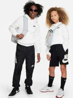 Blanc - Sweat à capuche Nike Club en polaire à enfiler