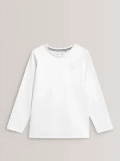 Blanc - T-shirt à manches longues (3-16ans)