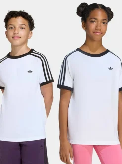 Blanc - T-shirt Adidas Original à 3 rayures