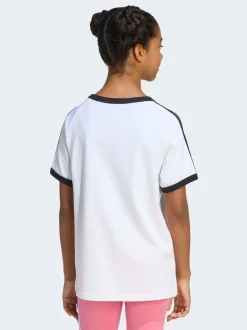 Blanc - T-shirt Adidas Original à 3 rayures