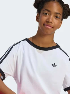 Blanc - T-shirt Adidas Original à 3 rayures