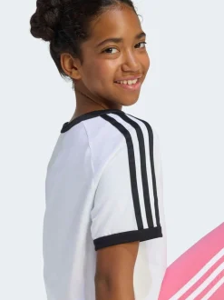 Blanc - T-shirt Adidas Original à 3 rayures