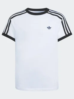 Blanc - T-shirt Adidas Original à 3 rayures