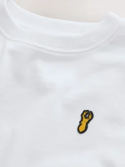 Blanc - T-shirt confortable à manches longues (3-16 ans)