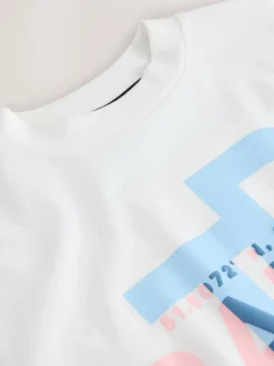 Blanc - T-shirt graphique oversize Baker by Ted Baker