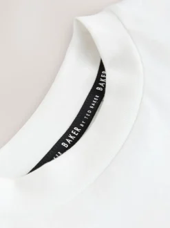 Blanc - T-shirt graphique oversize Baker by Ted Baker