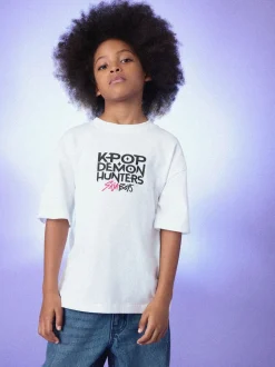 Blanc - T-shirt KPOP Demon Hunters (6-16ans)