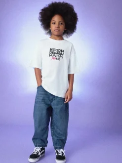 Blanc - T-shirt KPOP Demon Hunters (6-16ans)