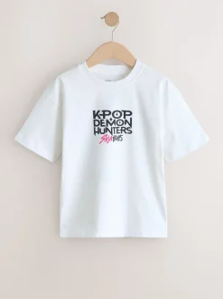 Blanc - T-shirt KPOP Demon Hunters (6-16ans)