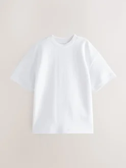 Blanc - T-shirt épais décontracté (3-16 ans)