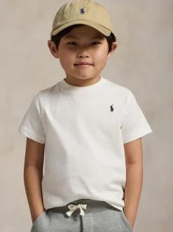 Blanc - T-shirt Polo Ralph Lauren jersey à manches courtes