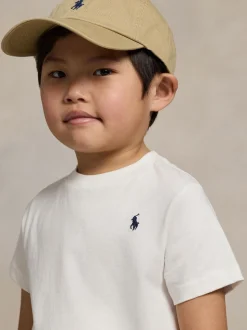 Blanc - T-shirt Polo Ralph Lauren jersey à manches courtes