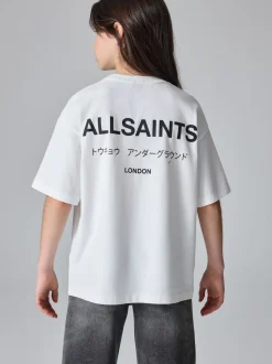 Blanc - T-shirt SmallSaints Oversize Girls Underground Col rond