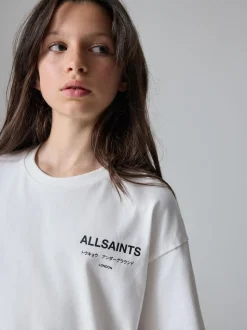 Blanc - T-shirt SmallSaints Oversize Girls Underground Col rond