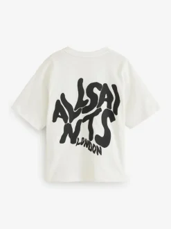 Blanc - T-shirt smALLSAINTS oversize à logo Orlando et Col rond