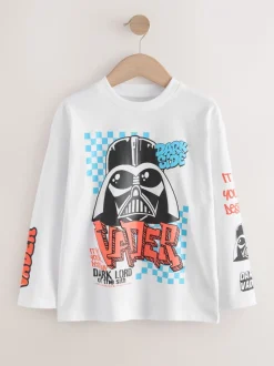 Blanc - T-shirt Star Wars manches longues (3-16ans)