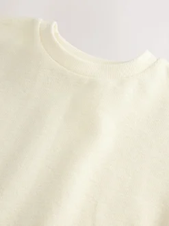 Blanc - T-shirt Texture Manches courtes (3mois-7ans)