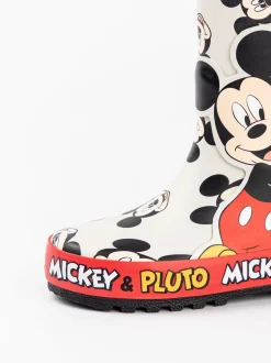 Blanc - Vanilla Underground Bottes en caoutchouc Mickey & Pluto garçon avec poignées