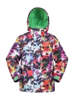 Blanc - Veste de ski Mountain Warehouse Mogal imprimée en polaire doublée