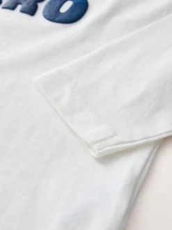 Blanc Best Bro - T-shirt imprimé graphique à manches longues (3mois-8ans)